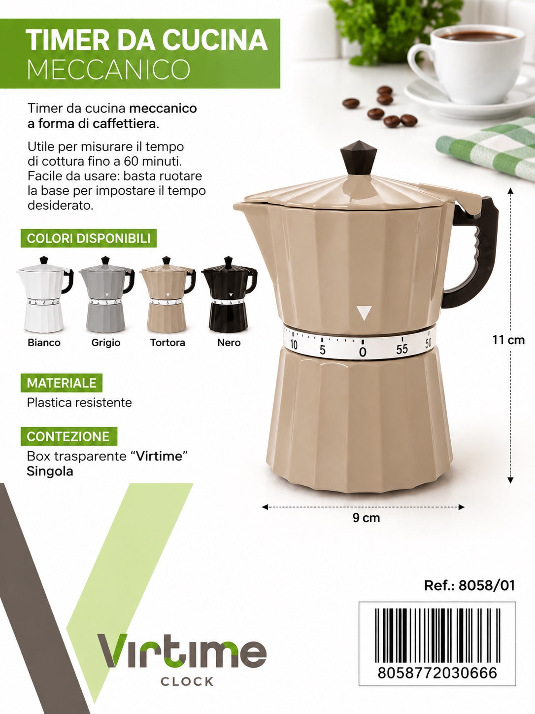 Timer Cucina Caffettiera 4 Col. Ass.