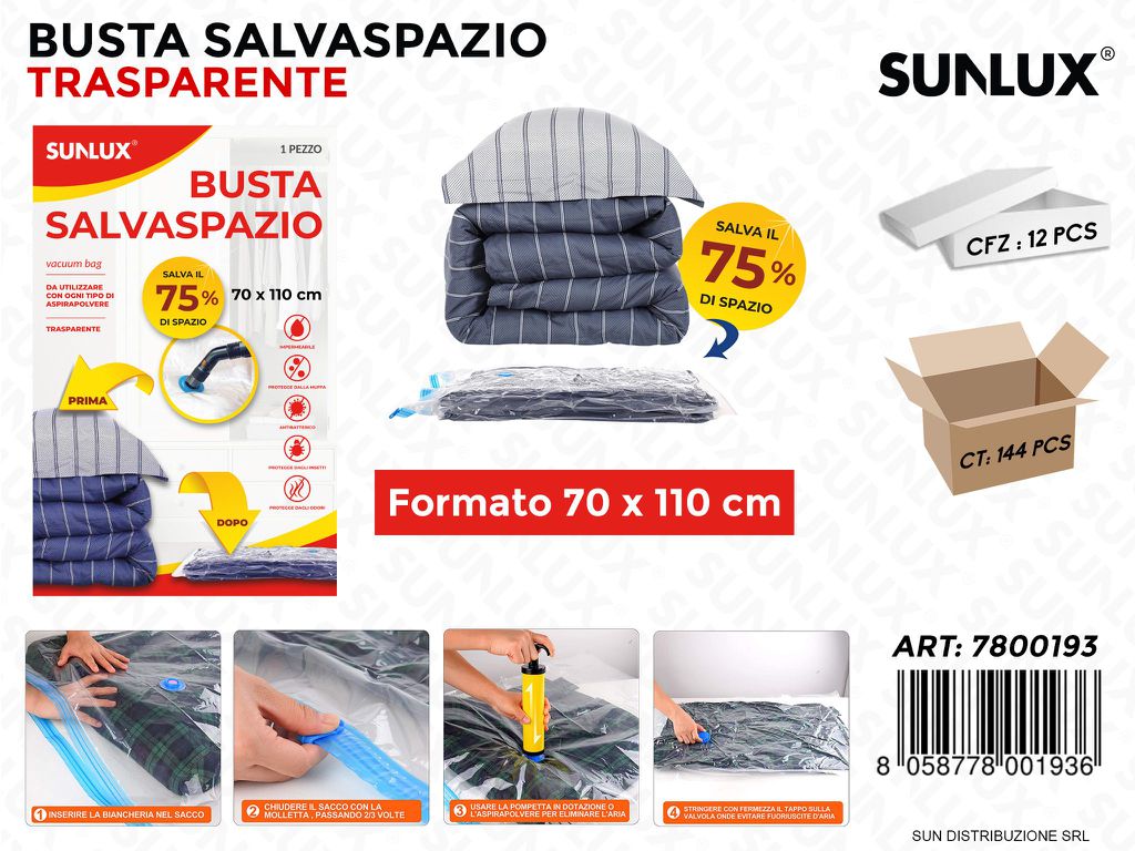 Busta Salva Spazio Trasp. 70*110CM