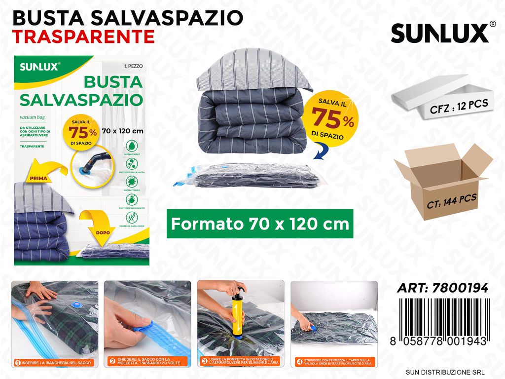 Busta Salva Spazio Trasp. 70*120CM