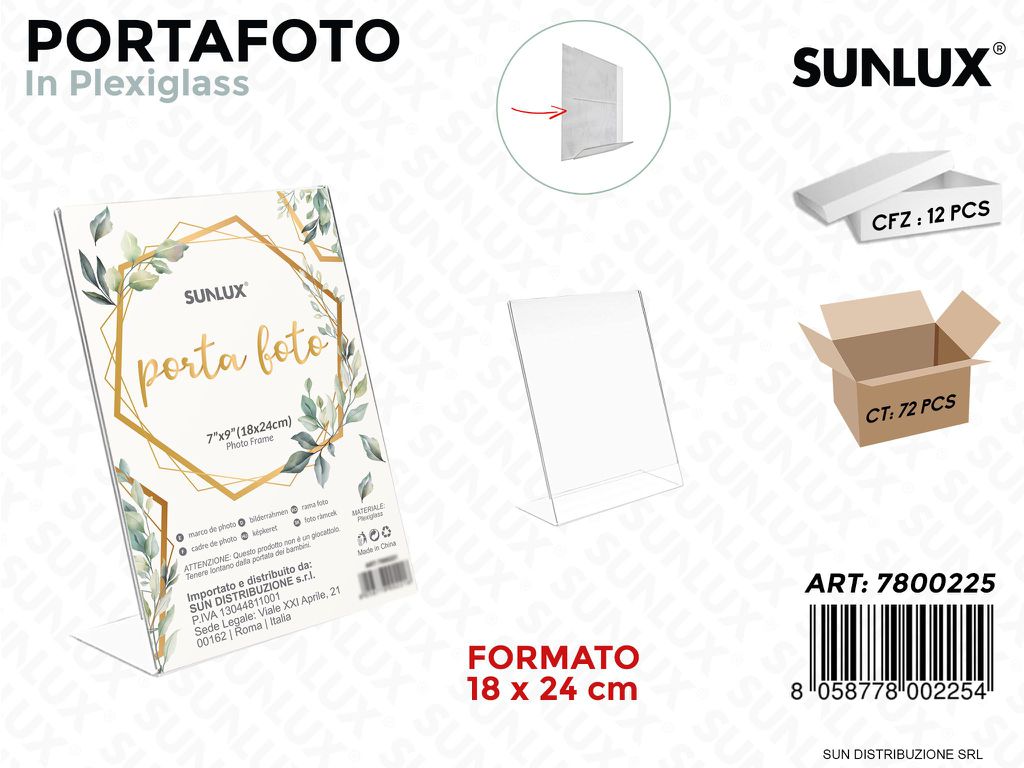 Portafoto in Plexiglass F.to 18*24CM