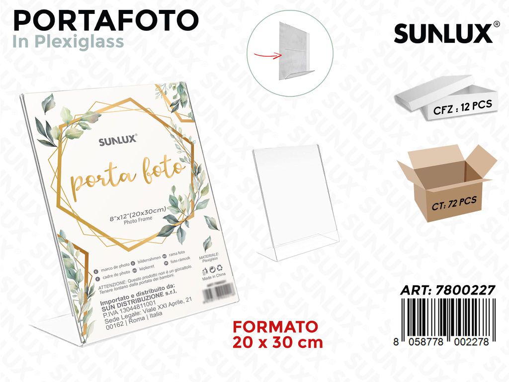 Portafoto in Plexiglass F.to 20*30CM