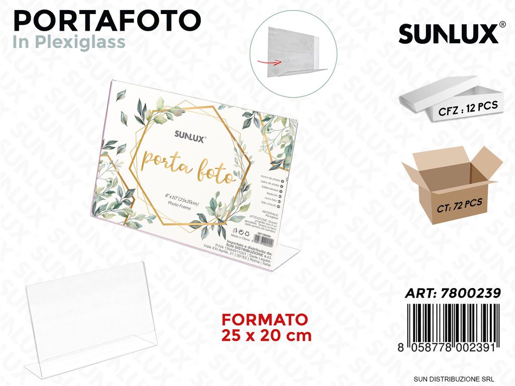Portafoto in Plexiglass F.to 25*20CM