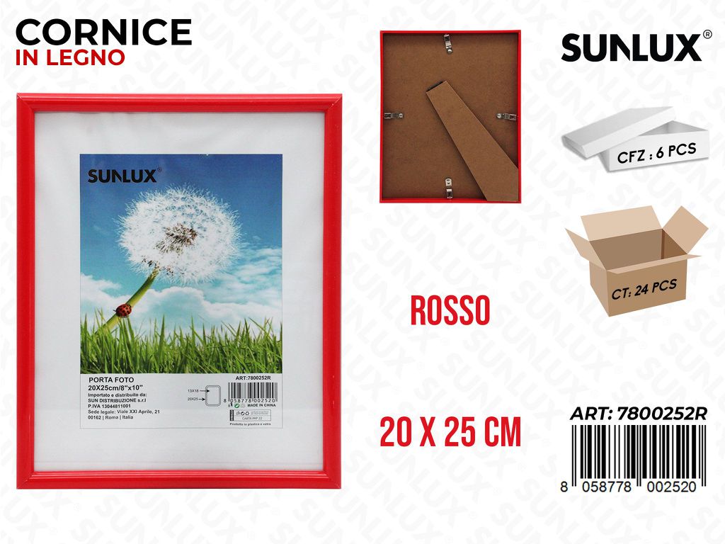 Cornice Portafoto Rosso 20*25CM