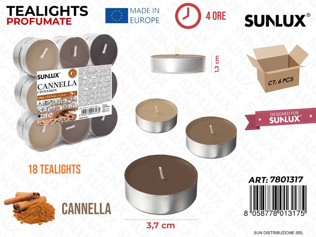 Tealight Profumate Cannella 18PCS 3.7CM