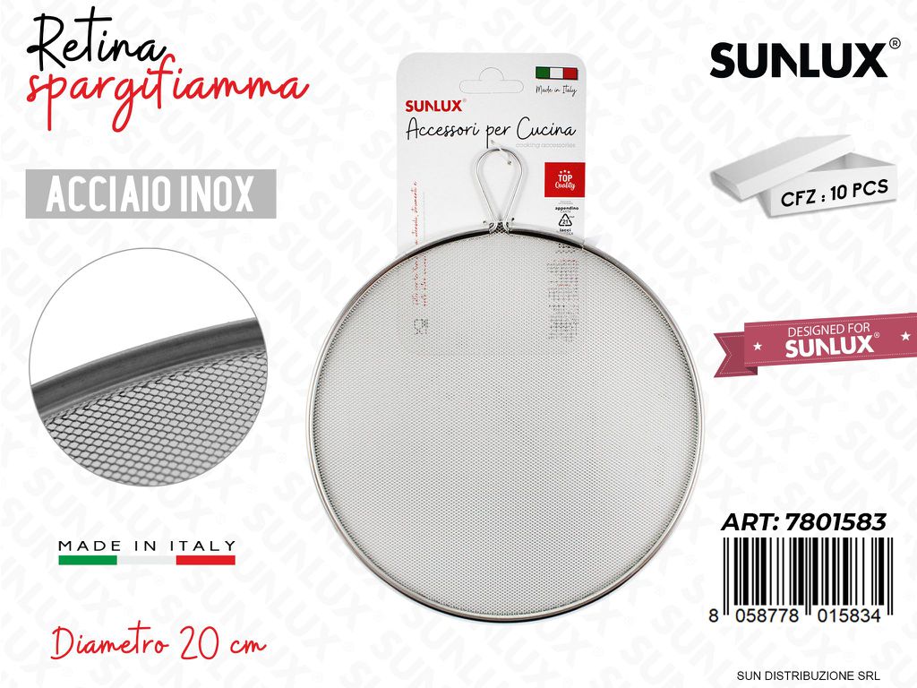 Retina Spargifiamma Inox D.20CM
