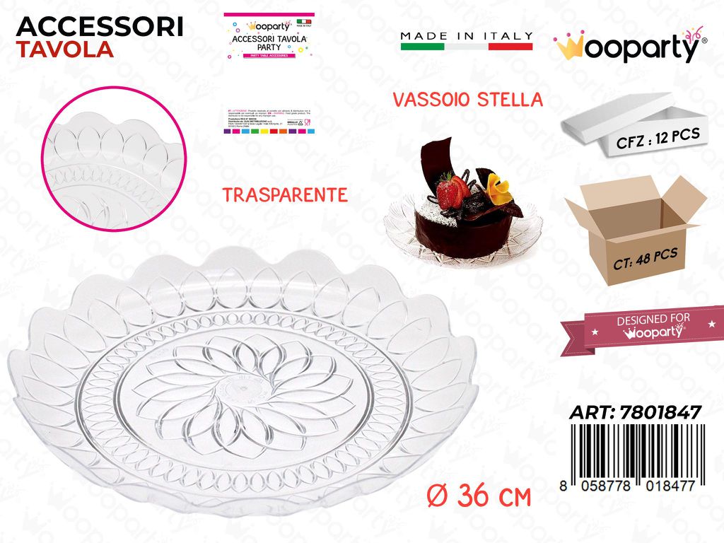 Vassoio Stella Trasp. D.36CM