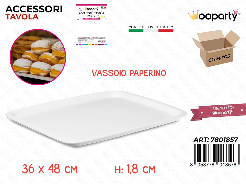 Vassoio Paperino Bianco 36*48*18CM