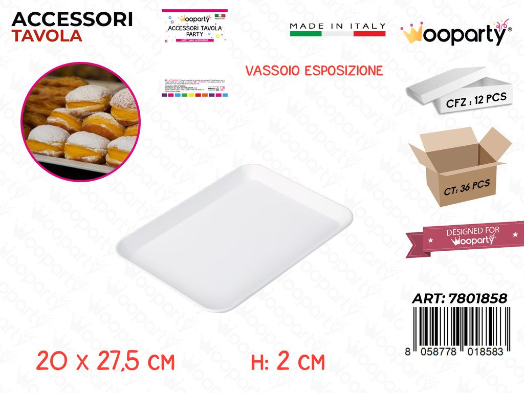 Vassoio Esposizione Bianco 20*27.5*2CM
