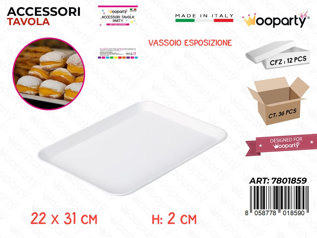 Vassoio Esposizione Bianco 22*31*2CM