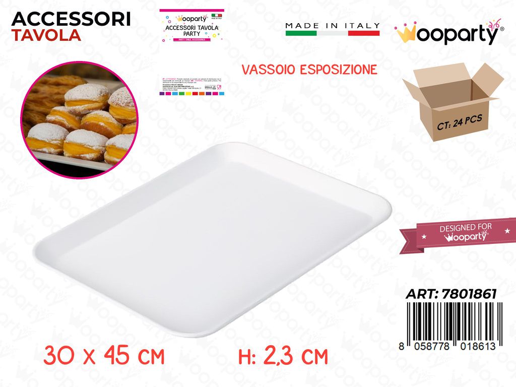 Vassoio Esposizione Bianco 30*45*23CM
