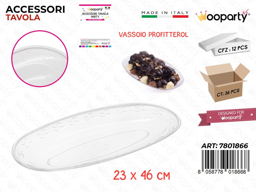 Vassoio Profitterol Trasp. 23*46CM