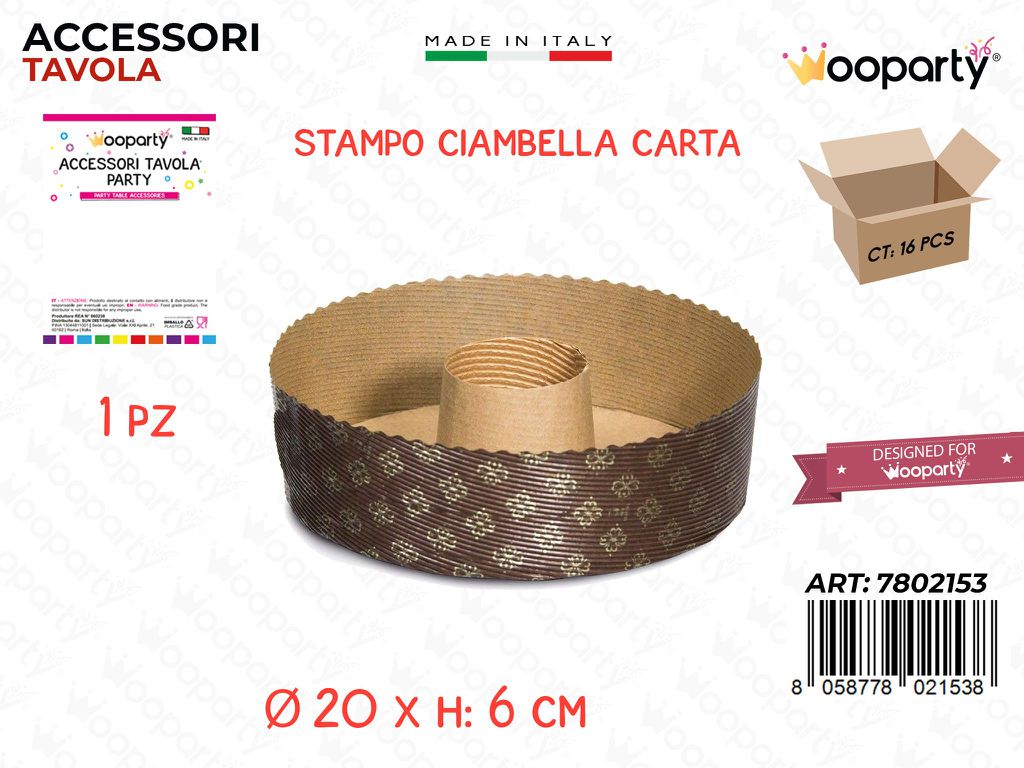 Stampo per Ciambella in Carta D.20*6CM