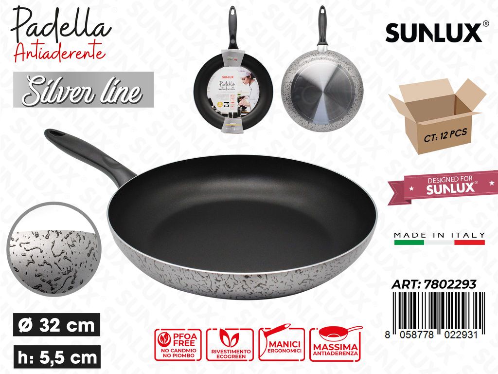 Padella Antiaderente Silver Line D.32*5.5CM