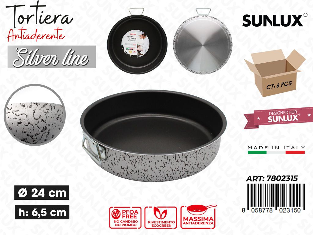 Tortiera Antiaderente Silver Line D.24*6.5CM