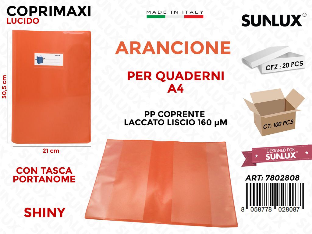 Coprimaxi Pp Aranc. Shiny Lacc. c/Alette 21*30.5CM