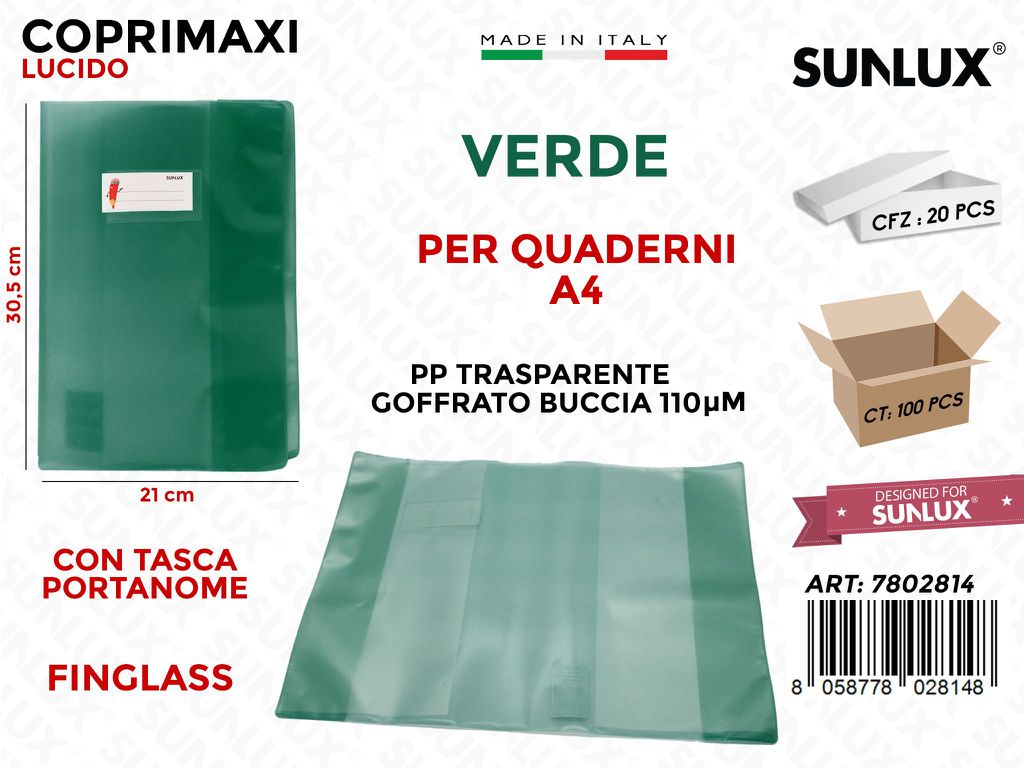 Coprimaxi Verde Finglass Buccia 21*30.5CM