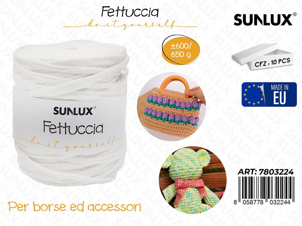 Sunlux Fettuccia Filato Bianco 600-650GR