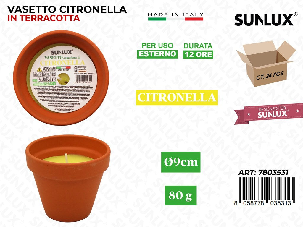 Citronella Vaso Terracotta D.9CM 80GR