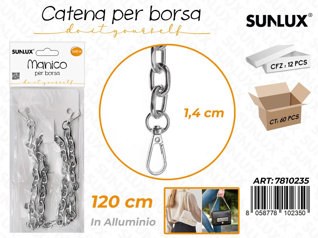Sunlux Catena per Borsa Allum. Arg. 1.4*120CM