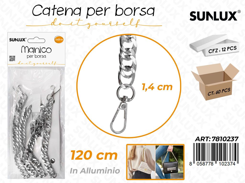 Sunlux Catena per Borsa Allum. Arg. 1.4*120CM