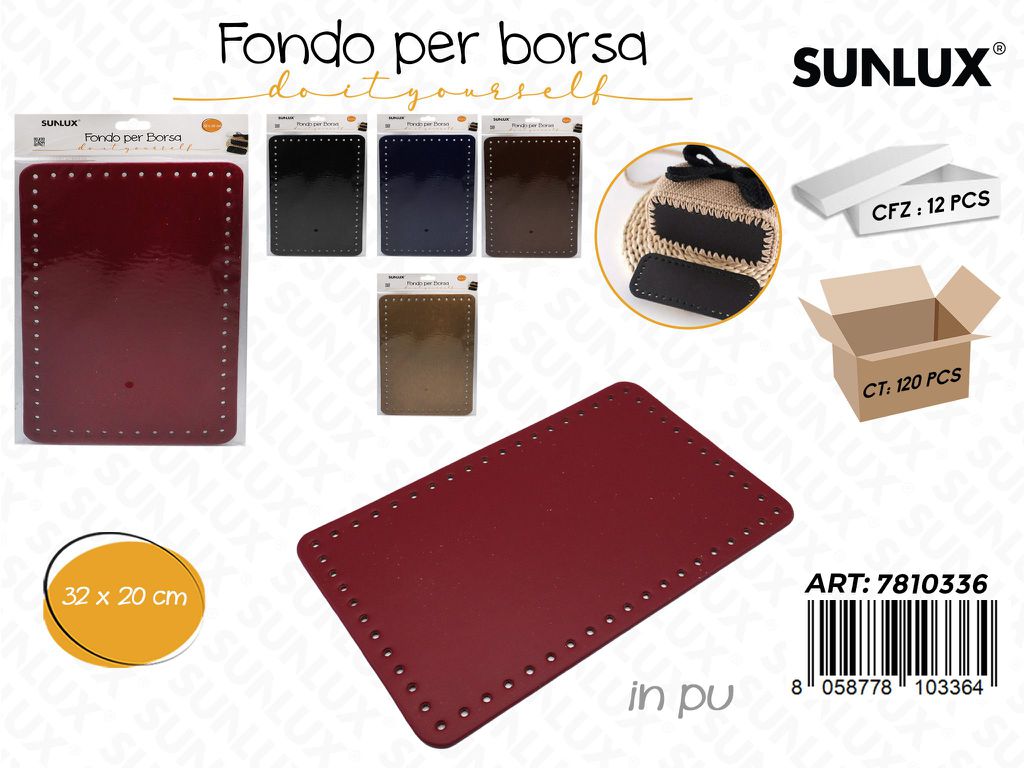 Sunlux Fondo per Borsa in Pu Ass. 32*20CM