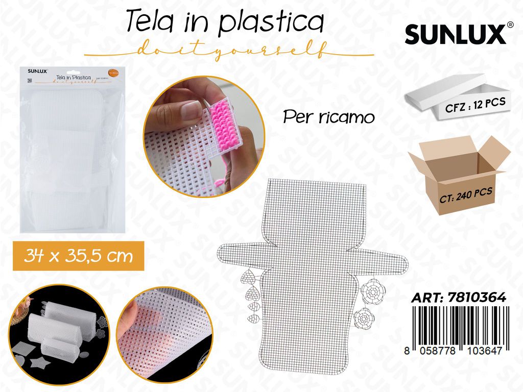 Sunlux Tela in Plast. per Ricamo 34*35.5CM