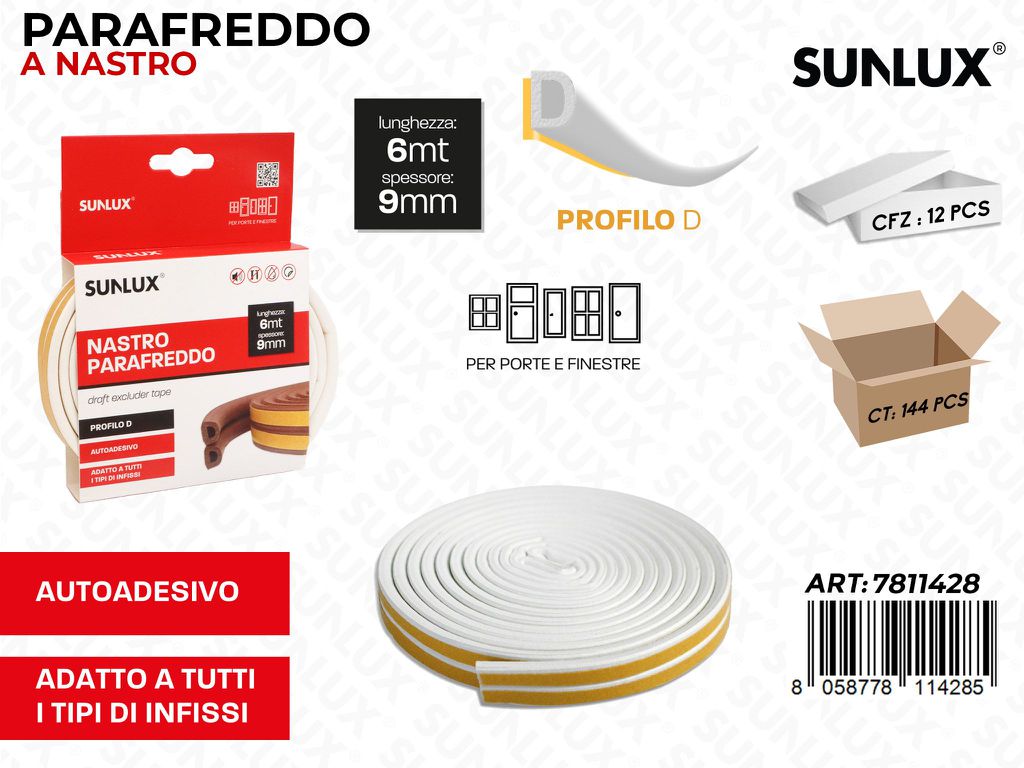Sunlux Nastro Parafreddo Adv D 9MM*6MT