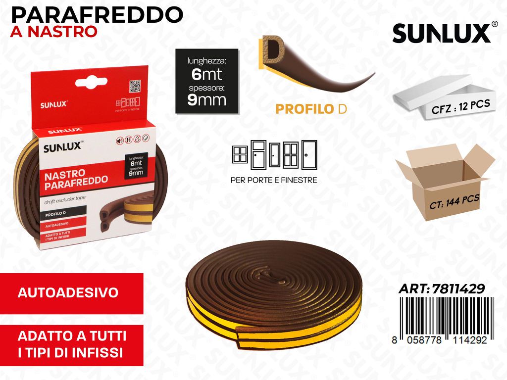 Sunlux Nastro Parafreddo Adv D 9MM*6MT