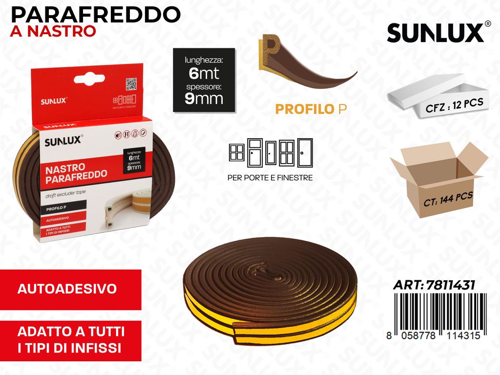 Sunlux Nastro Parafreddo Adv P 9MM*6MT