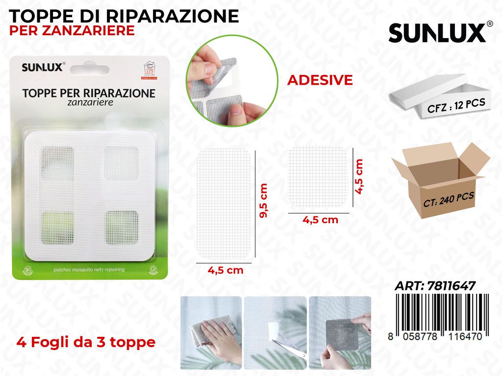 Toppe Ripar. Adv Zanzariere Bia. 4FF 12PCS Mis. Ass.