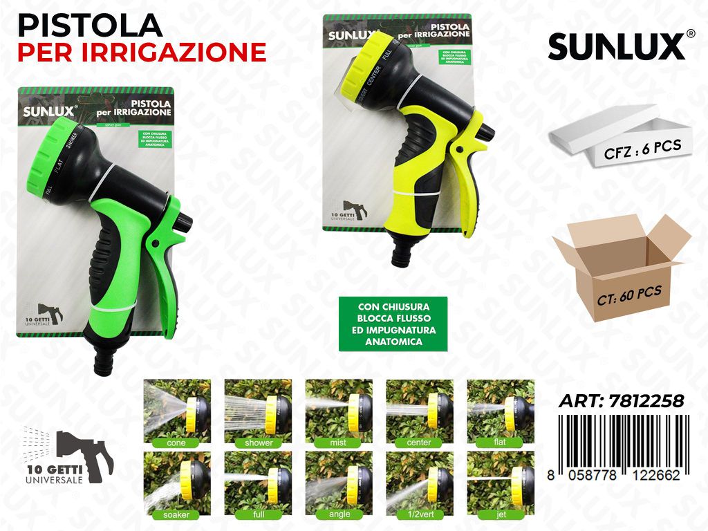 Pistola per Irrigazione Uni. Ass. 10GETTI