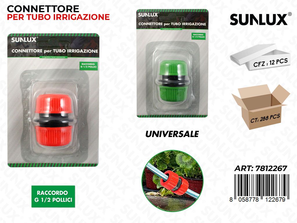 Connettore per Tubo Irrigazione Uni. Ass.
