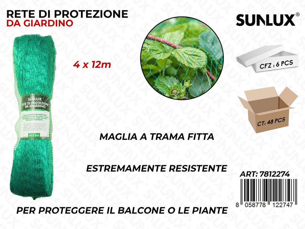 Rete di Protezione da Giardino Verde 4*12MT