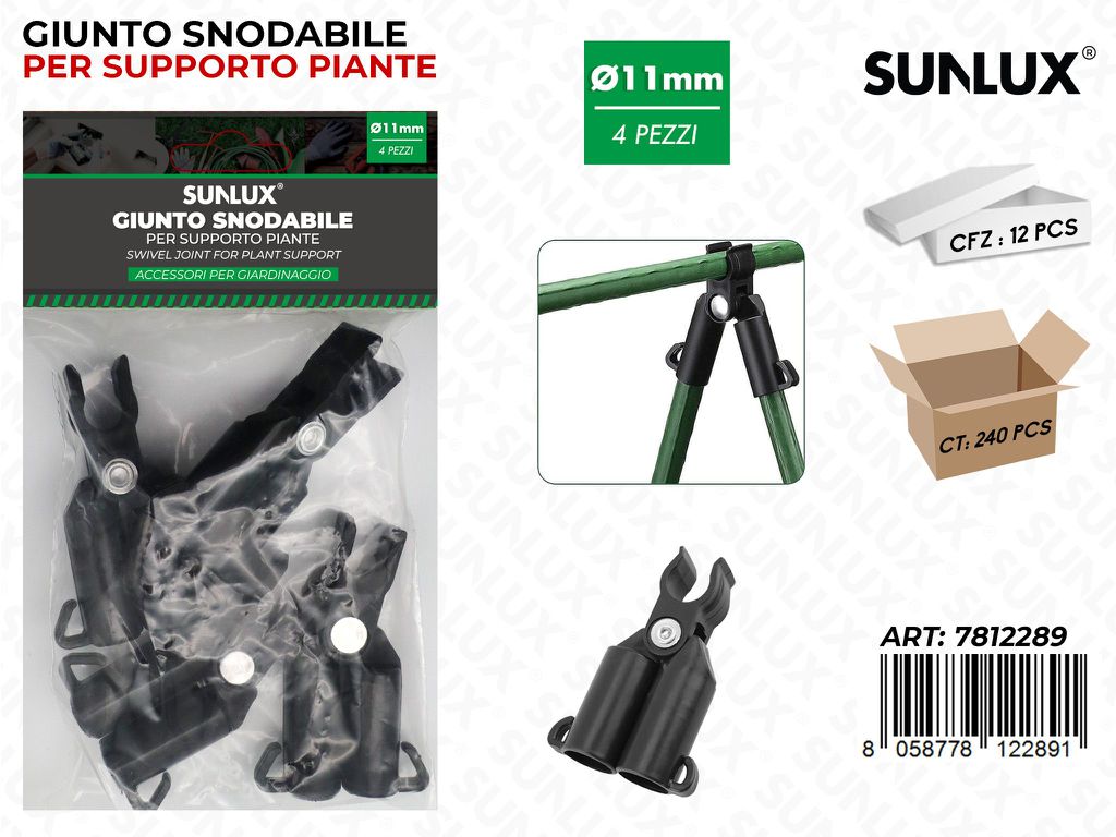Sunlux Giunto Snodabile per Supp. 4PCS 11MM