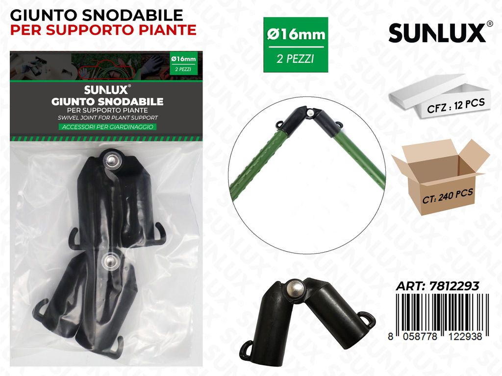 Sunlux Giunto Snodabile per Supp. 2PCS 16MM
