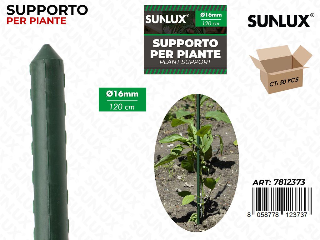 Sunlux Supporto per Piante D.16MM*120CM