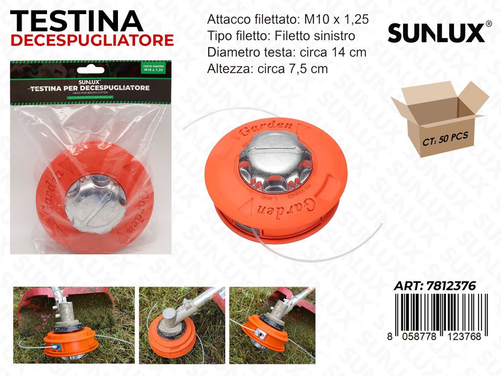 Sunlux Testina per Decespugliatore M10X 1.25