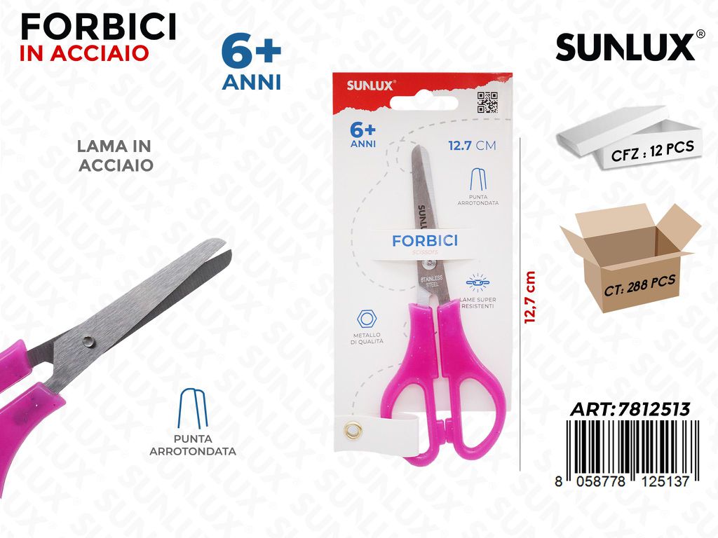 Sunlux Forbici Acc. Punta Arr. 12.7CM