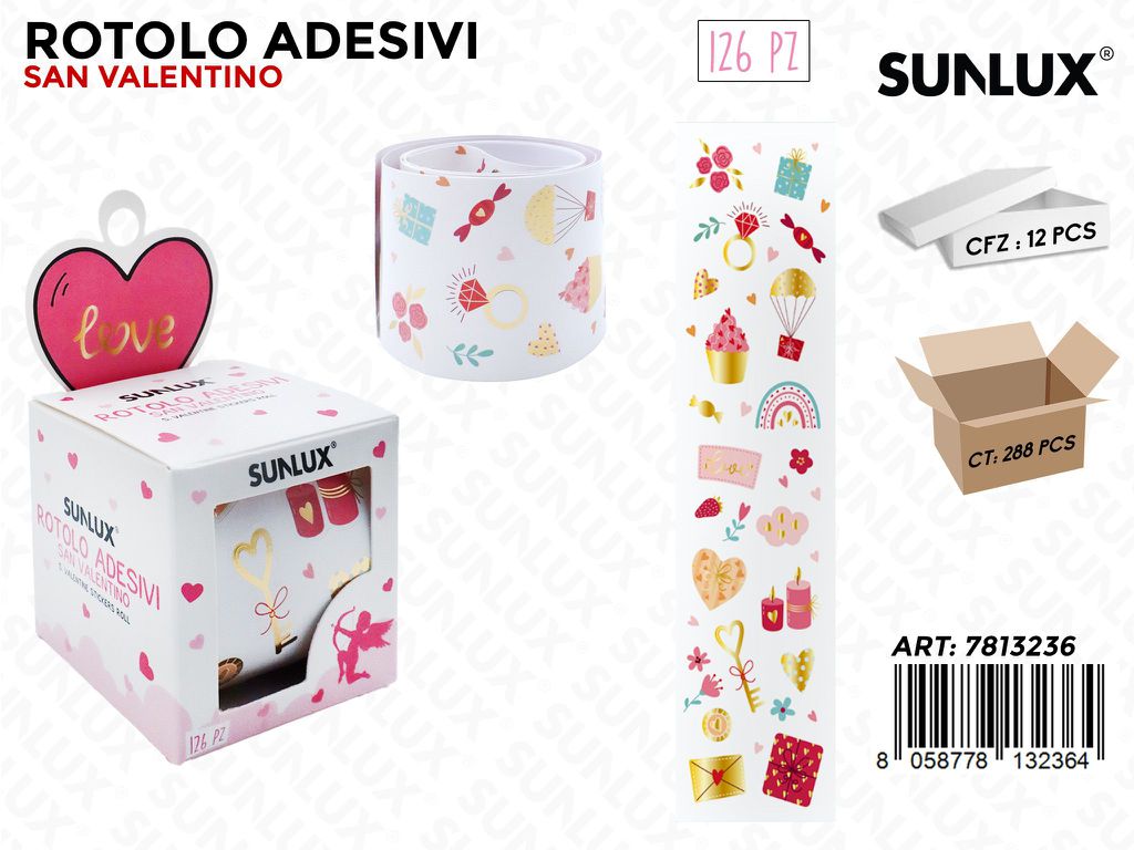 Sunlux Rot. Adesivi Matrimonio Ass. 126PCS