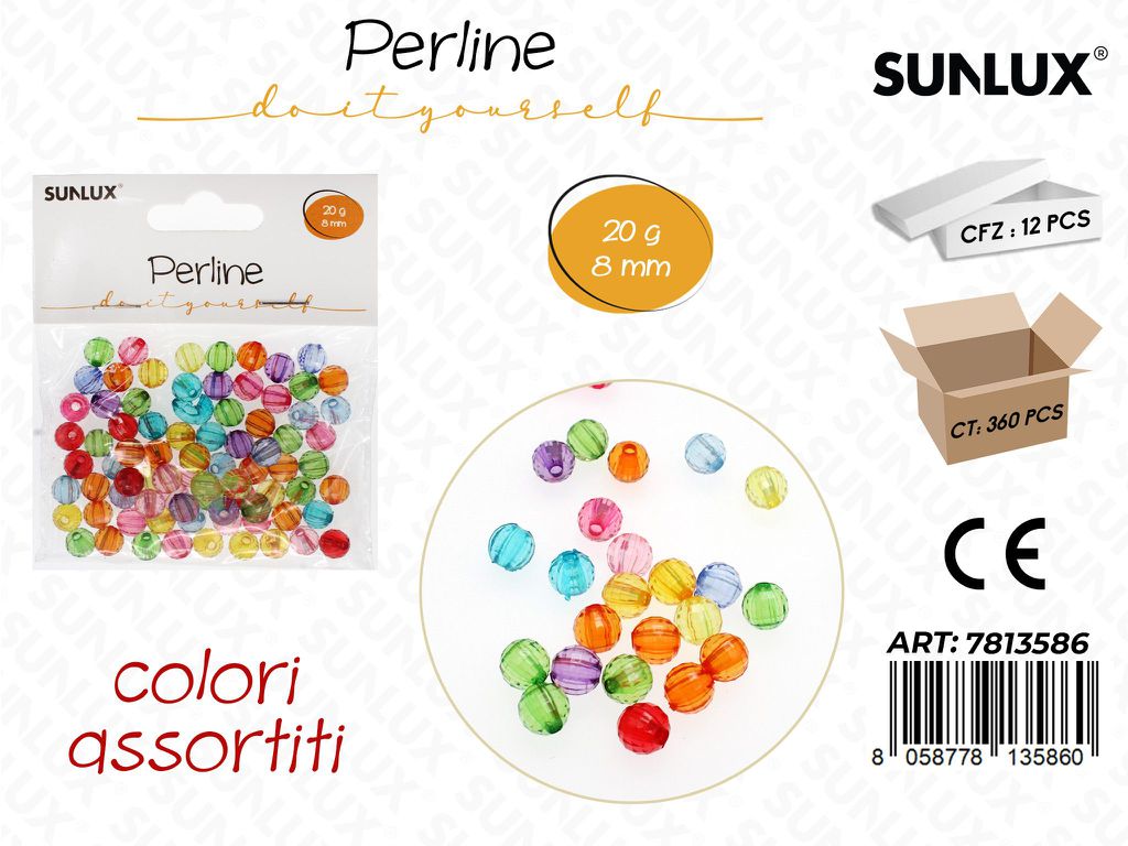 Sunlux Perline Dec. Forate 20GR 8MM