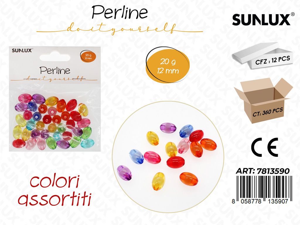 Sunlux Perline Dec. Forate 20GR 12MM