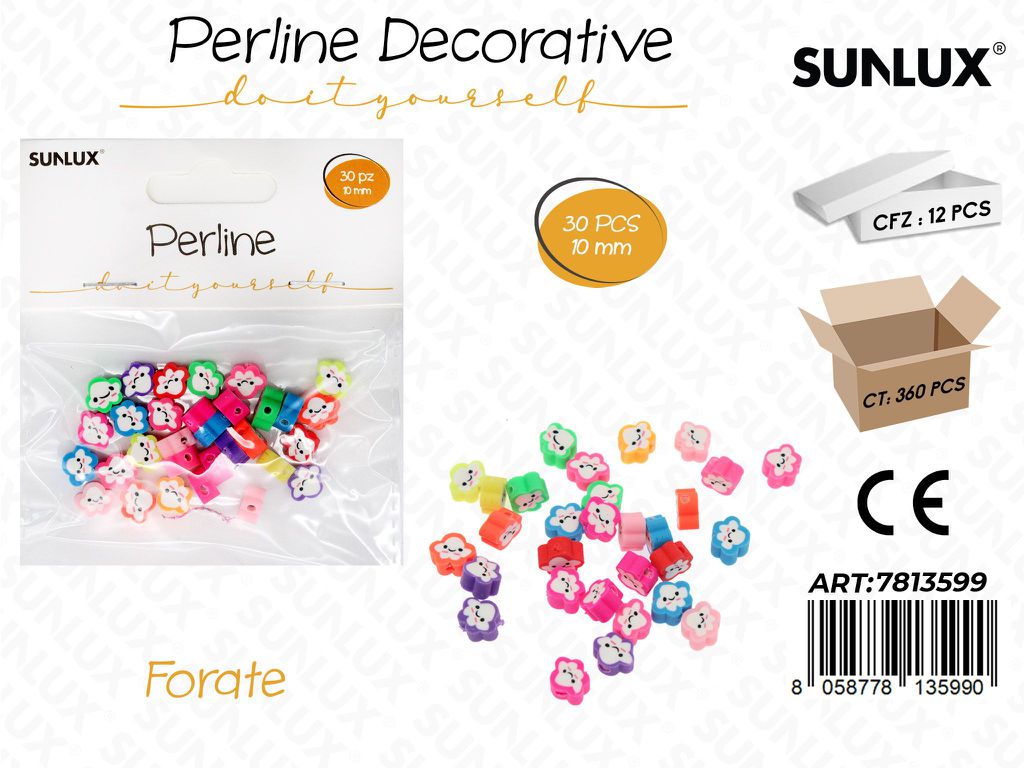 Sunlux Perline Dec. Forate 30PCS 10MM