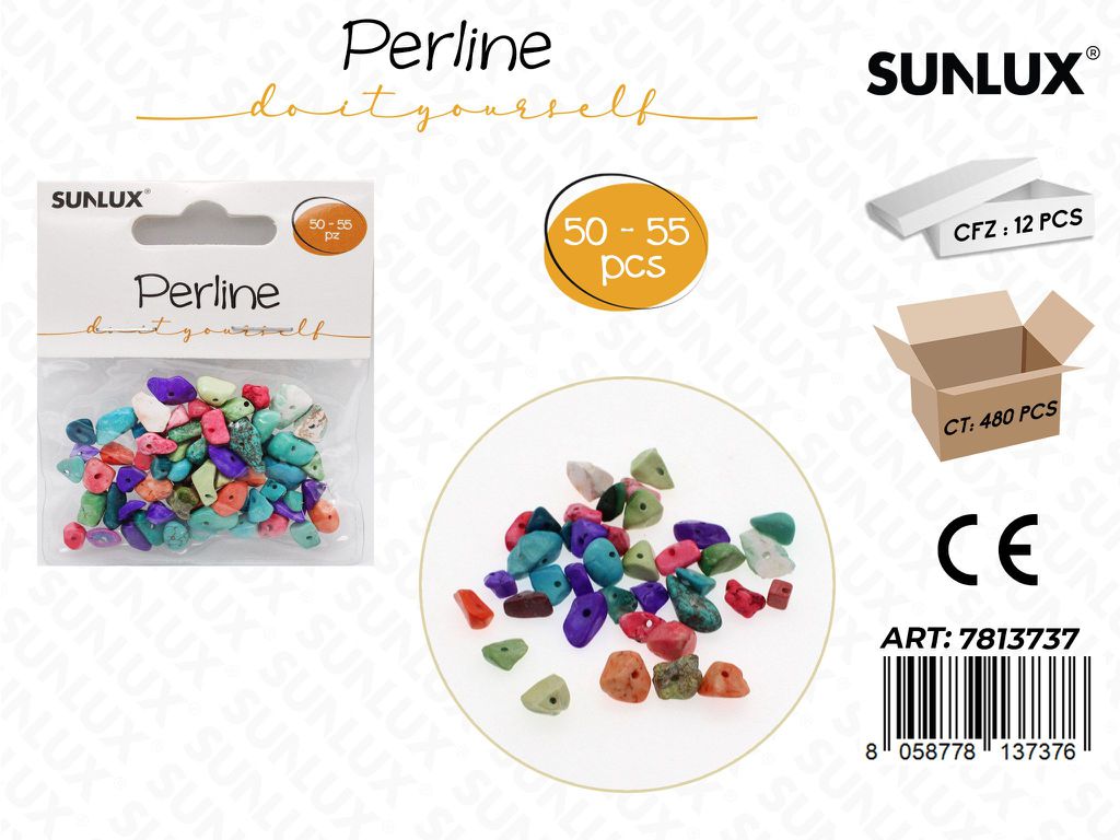 Sunlux Perline Pietra Dec. 50-55PCS