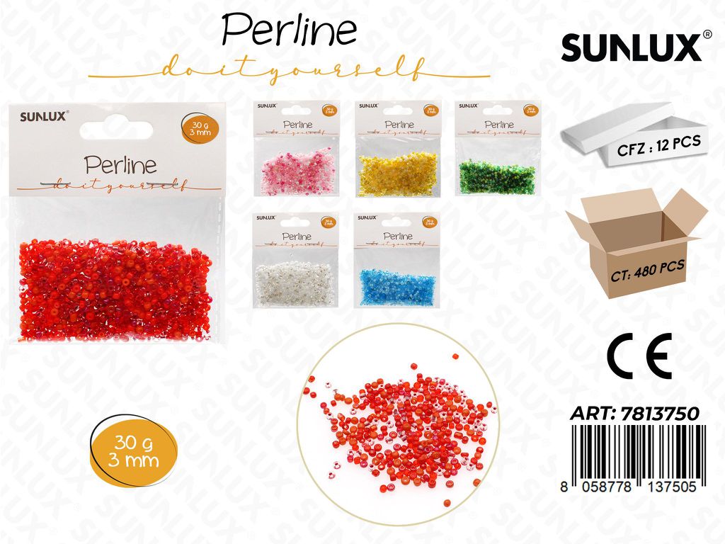 Sunlux Perline Ass. c/ Foro 3MM 30GR