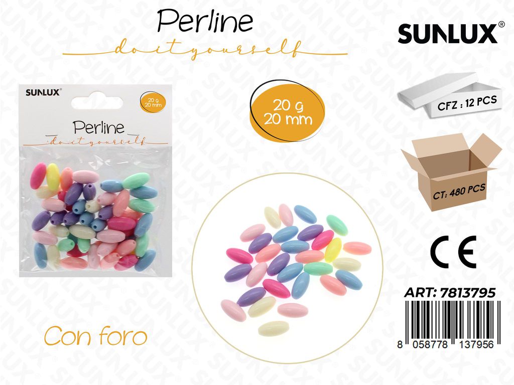 Sunlux Perline c/ Foro Ass. 20GR 20MM