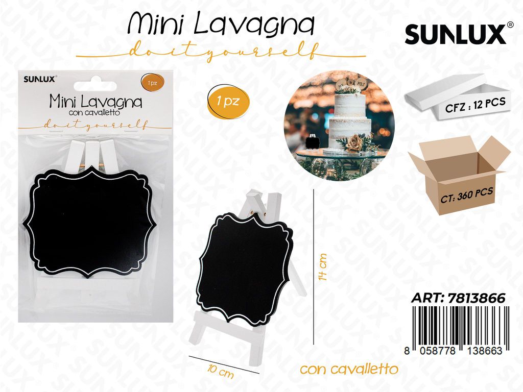 Sunlux Mini Lavagna c/Cavalletto 10*14CM