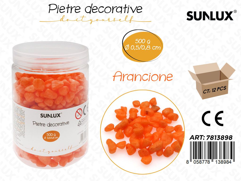 Sunlux Pietre Dec. Arancione 500GR 0.5-0.8CM