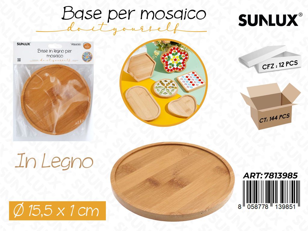 Sunlux Base per Mosaico Legno 15.5*1CM