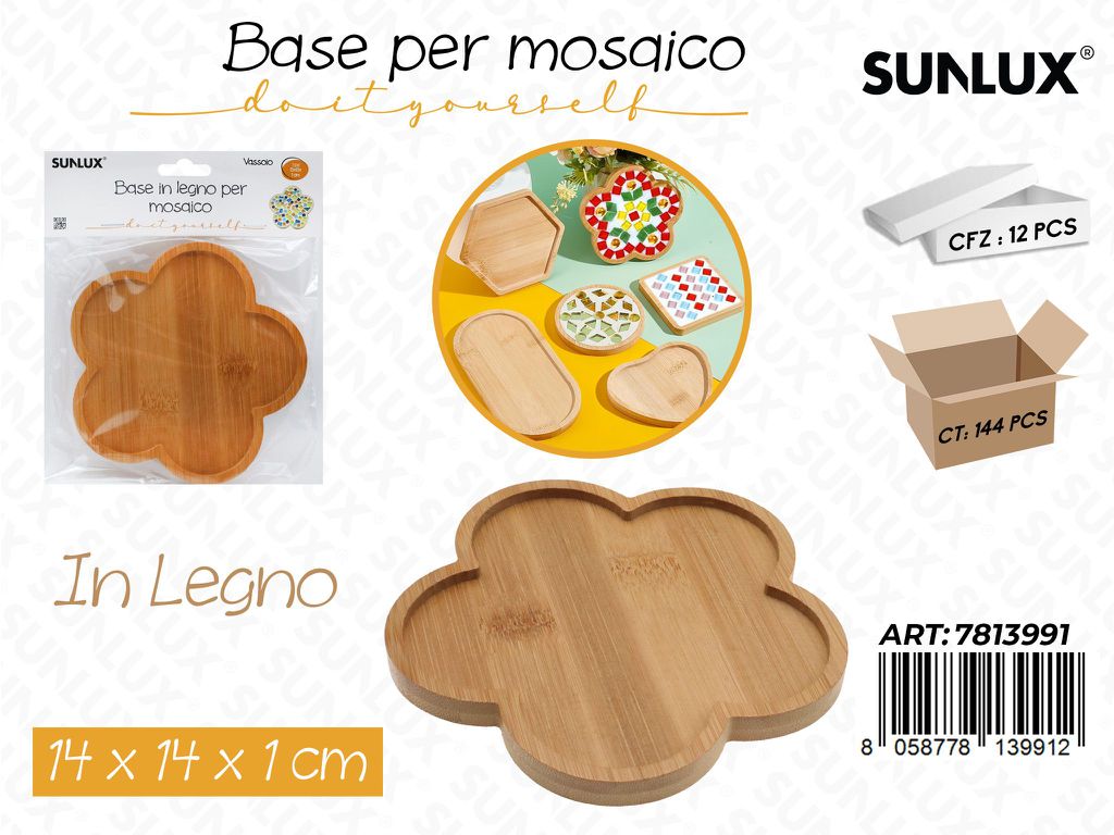 Sunlux Base per Mosaico Legno 14*14*1CM