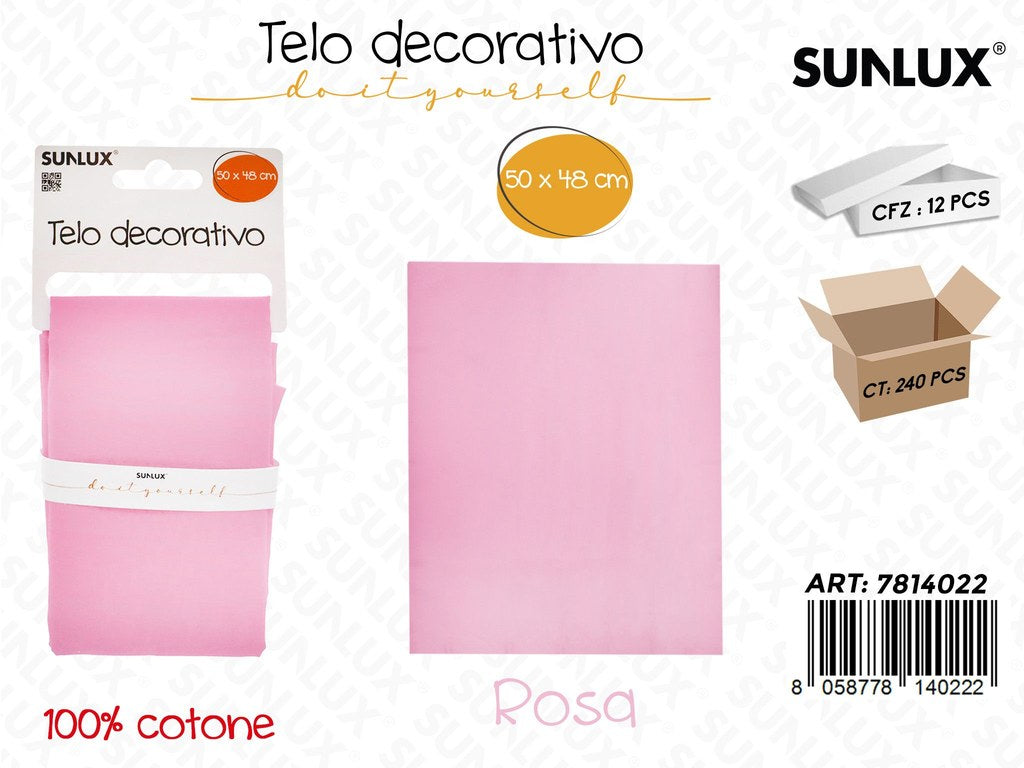 Sunlux Telo Dec. Cotone Rosa 50*48CM